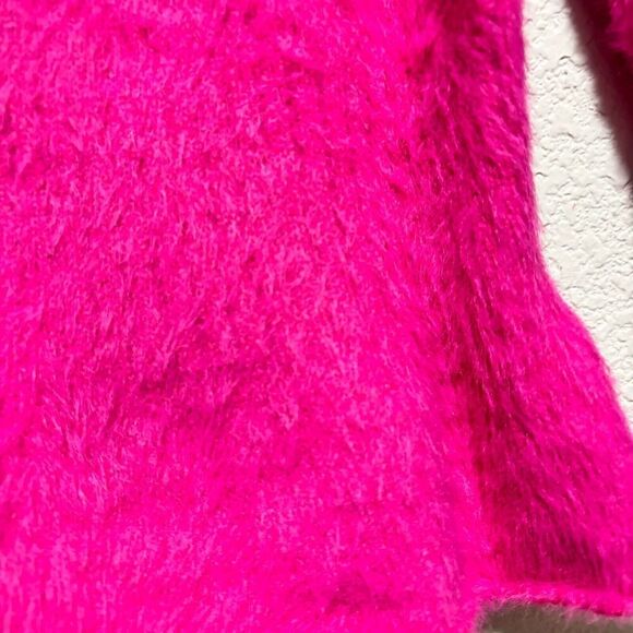 Do+Be Y17376 Womens Pink Long Bell Sleeve V Neck Sweater Barbie Medium - Picture 6 of 7